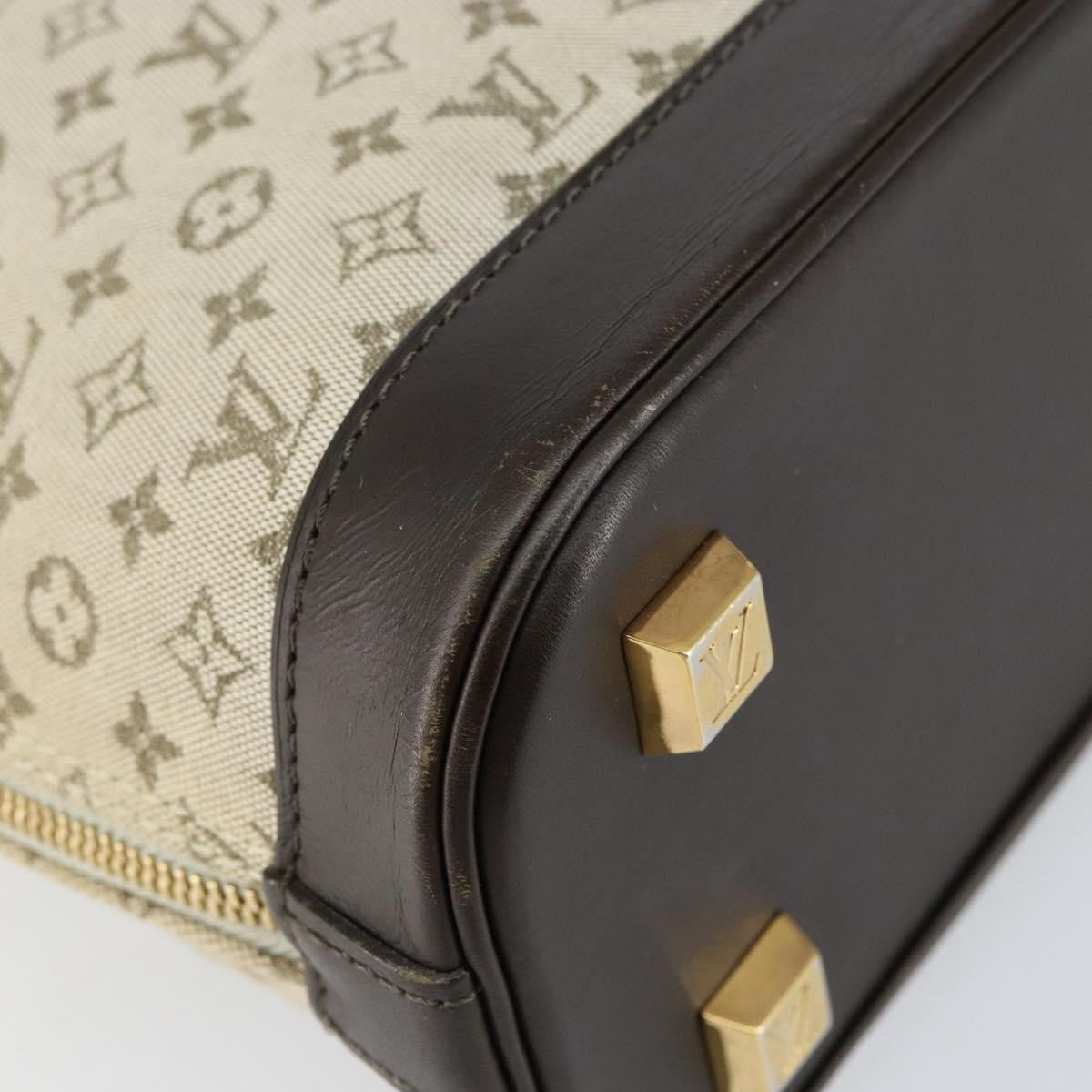 Louis Vuitton Alma Handbag Mini Lin Monogram, KHAKI, CANVAS, Handbag