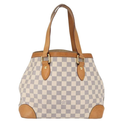 Louis Vuitton Hampstead Handbag Damier, WHITE, CANVAS, Tote bag