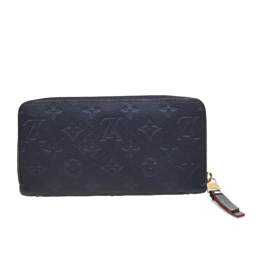 Louis Vuitton Zippy Wallet NM Leather Empreinte, NAVY, LEATHER, Wallets