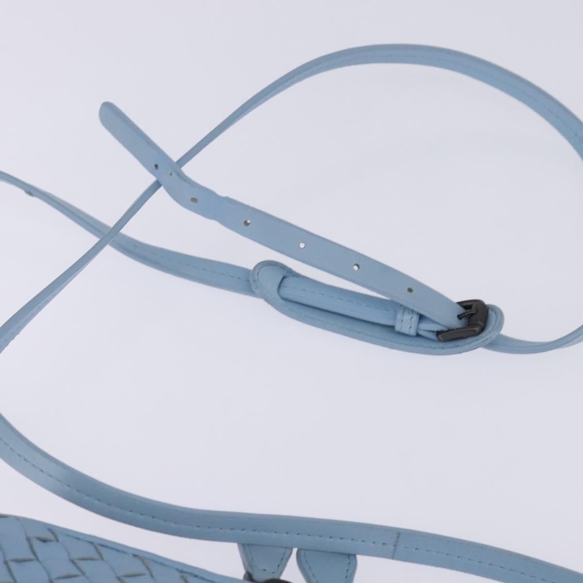 Bottega Veneta Nodini Crossbody Bag Intrecciato Nappa, BLUE, LEATHER, Crossbody bag