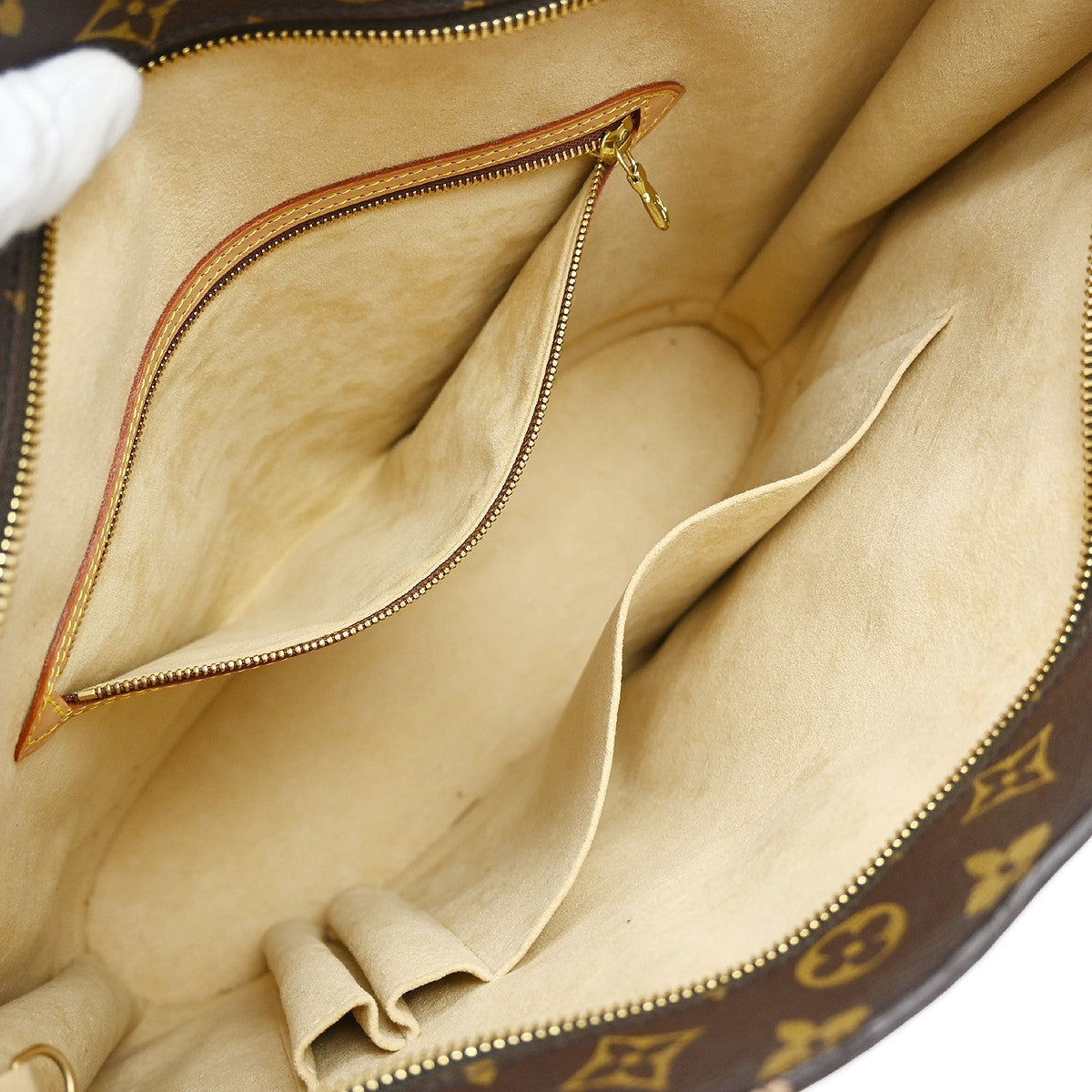 Louis Vuitton Babylone Handbag Monogram Canvas, BROWN, CANVAS, Tote bag