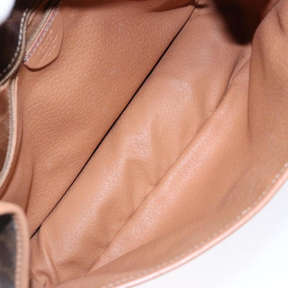 Celine Vintage Macadam Shoulder Bag Canvas, BROWN, CANVAS, Shoulder bag