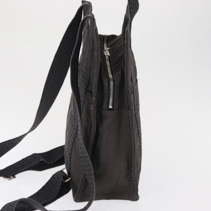 Hermes Herline Backpack Canvas, GRAY, CANVAS, Backpack