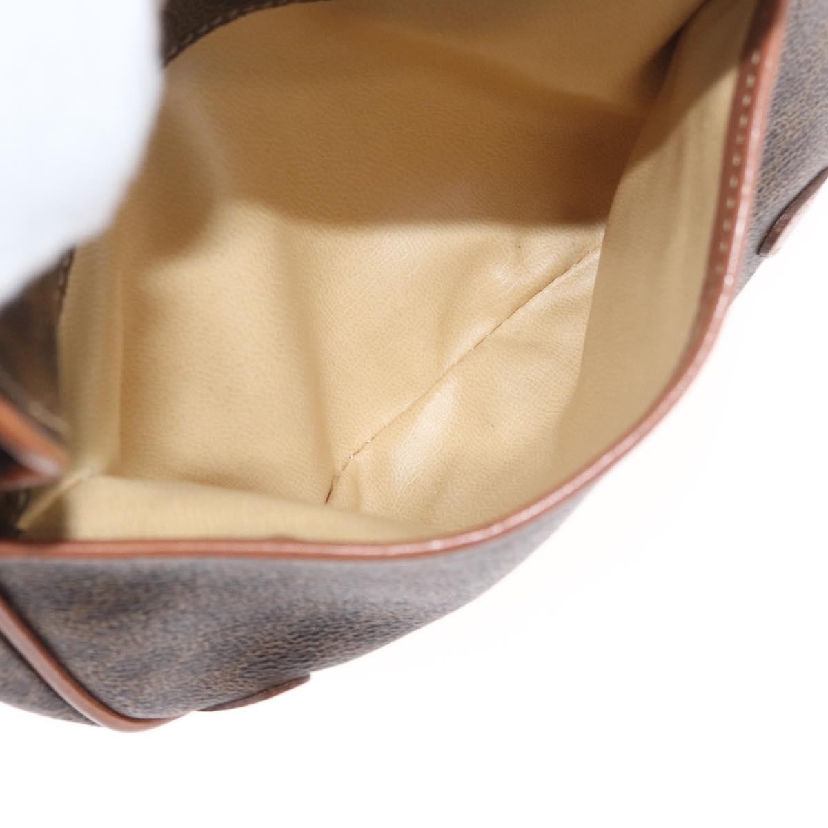 Celine Vintage Macadam Shoulder Bag Canvas, Brown, PVC, Shoulder Bag