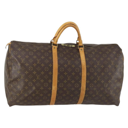 Louis Vuitton Keepall Bag Monogram Canvas, BROWN, CANVAS, Travel bag