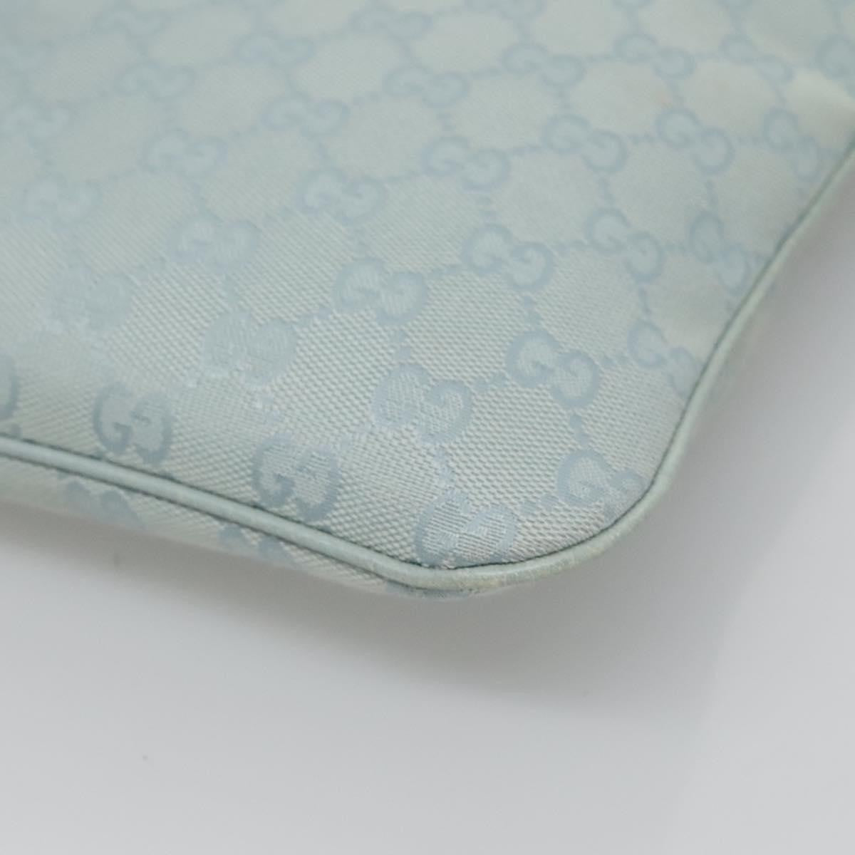 Gucci Vintage Flat Messenger Bag GG Canvas, BLUE, CANVAS, Shoulder bag