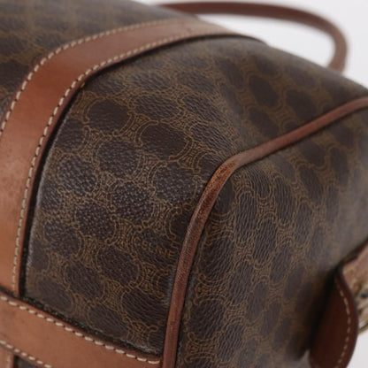 Celine Vintage Macadam Boston bag Canvas, BROWN, CANVAS, Travel bag