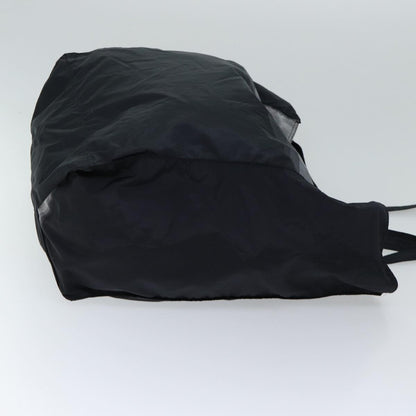Prada Side Pocket Tote Nylon, BLACK, NYLON, Tote bag