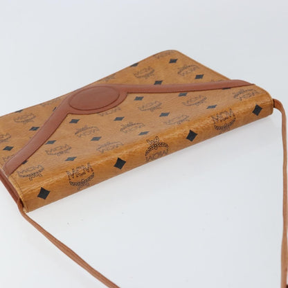 MCM Visetos Shoulder bag Canvas and Leather, BROWN, CANVAS, Shoulder bag