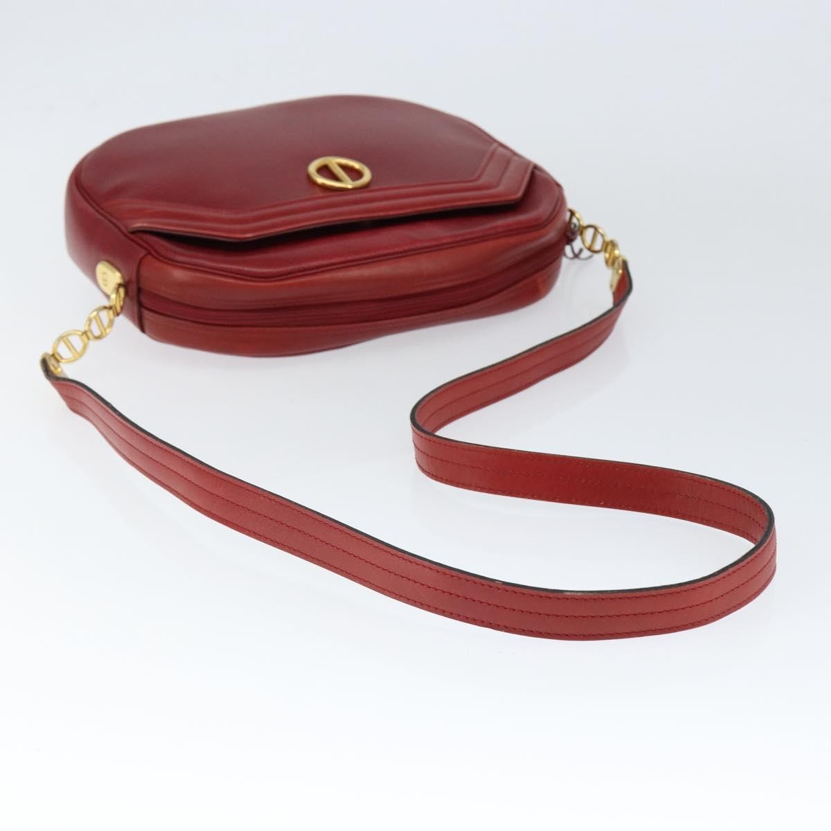 Christian Dior Vintage Shoulder Bag Leather, RED, LEATHER, Shoulder bag