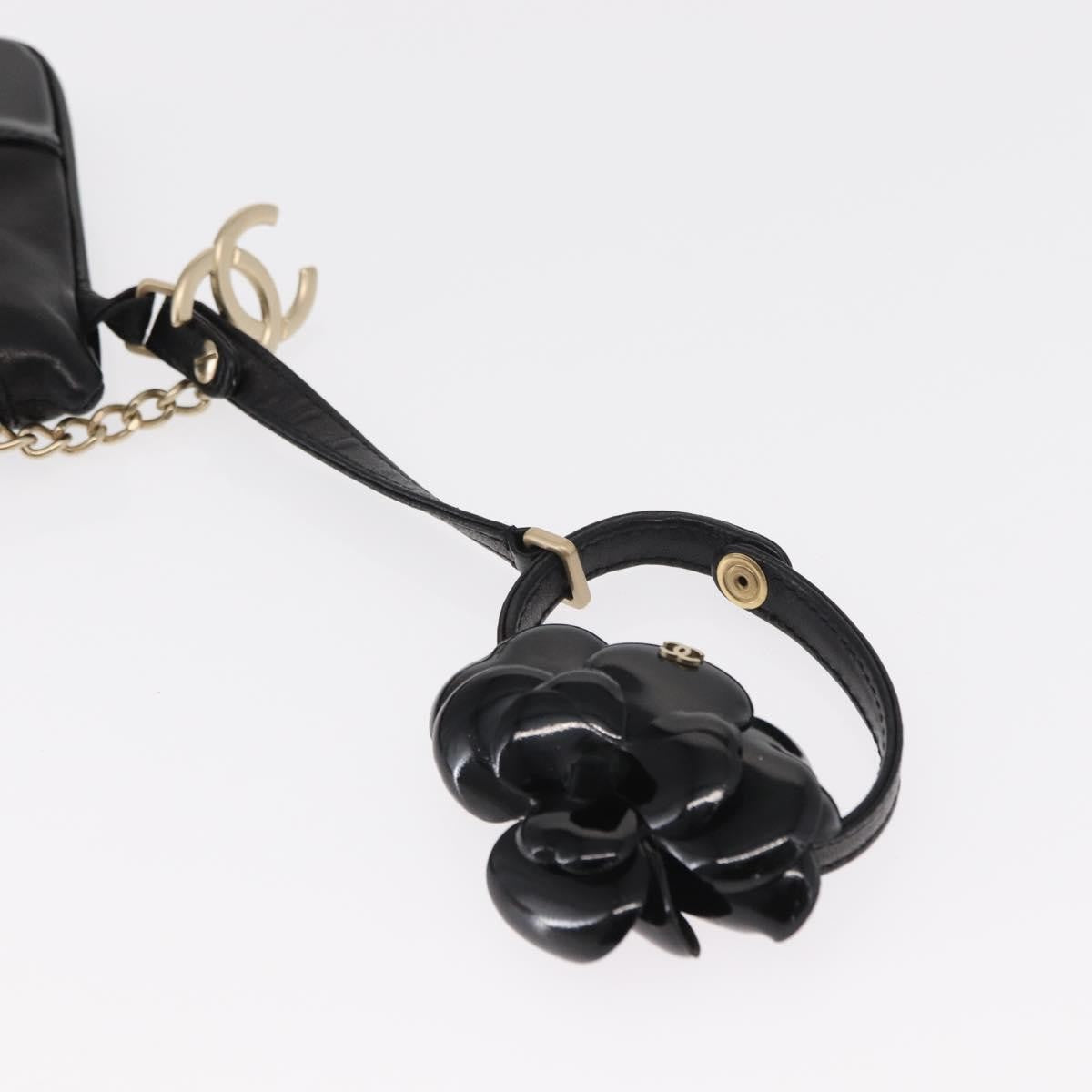 Chanel Camellia Clutch Bag Leather, BLACK, LEATHER, Clutche & pouche