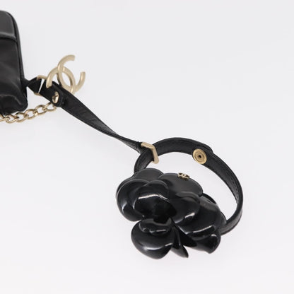 Chanel Camellia Clutch Bag Leather, BLACK, LEATHER, Clutche & pouche