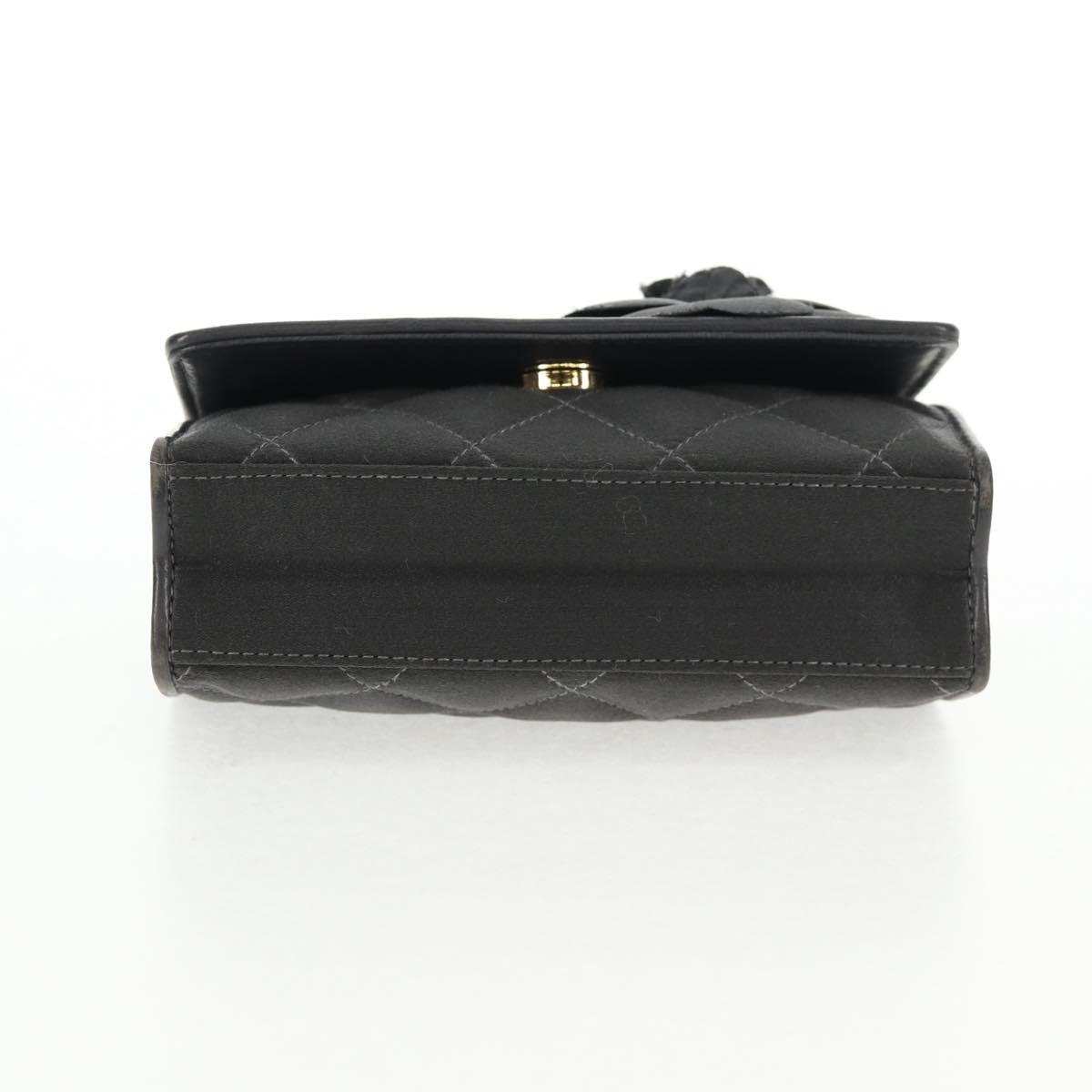 Chanel Vintage Camellia Flap Bag Satin, GRAY, SATIN, Clutche & pouche