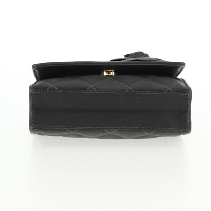 Chanel Vintage Camellia Flap Bag Satin, GRAY, SATIN, Clutche & pouche