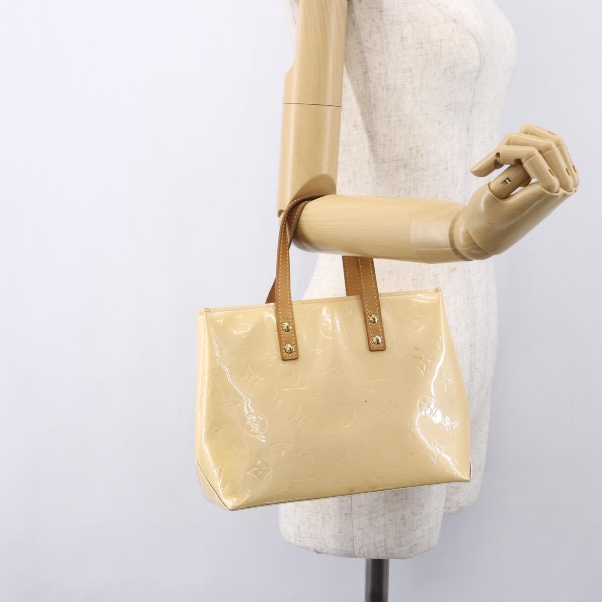 Louis Vuitton Reade Handbag Monogram Vernis, BEIGE, PATENT_LEATHER, Handbag