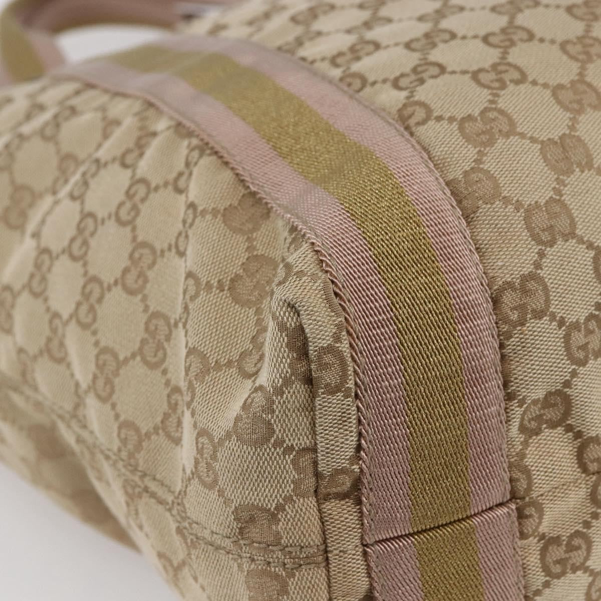 Gucci Original Web Tote GG Canvas, BEIGE, CANVAS, Tote bag