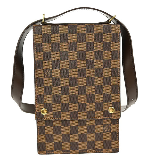 Louis Vuitton Portobello Messenger Damier, Brown, Canvas, Shoulder Bag