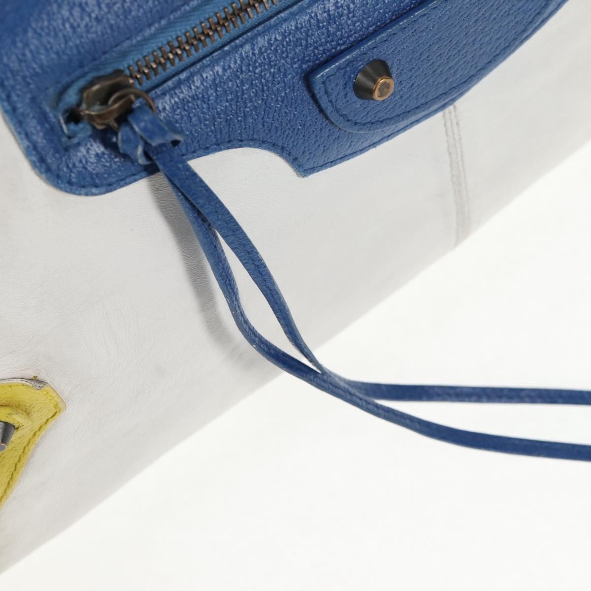 Balenciaga Work Classic Studs Bag Leather, WHITE, LEATHER, Handbag