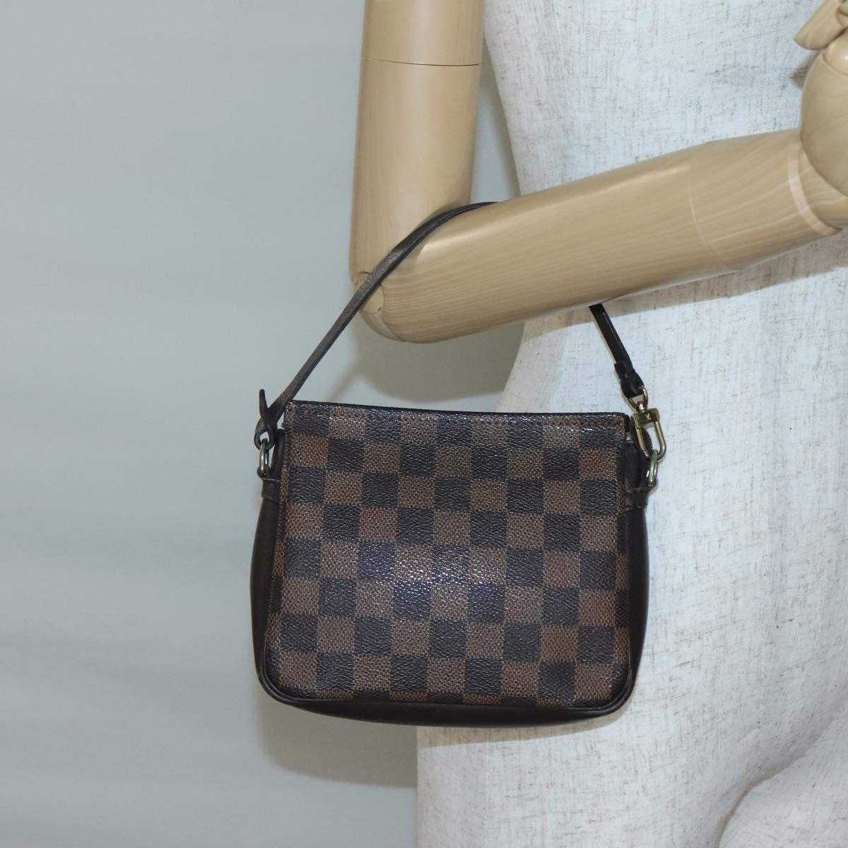 Louis Vuitton Trousse Make Up Bag Damier, BROWN, CANVAS, Clutche & pouche