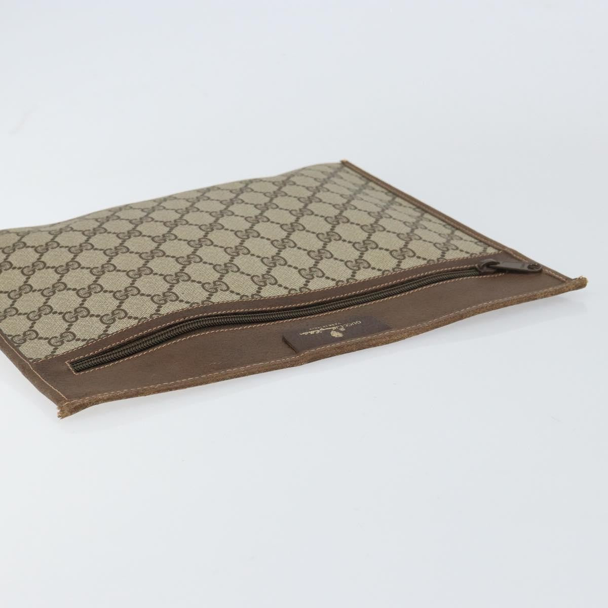 Gucci GG Supreme Clutch bag PVC, BEIGE, PVC, Clutche & pouche