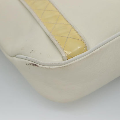 Burberry Vintage Shoulder Bag Leather, WHITE, LEATHER, Shoulder bag