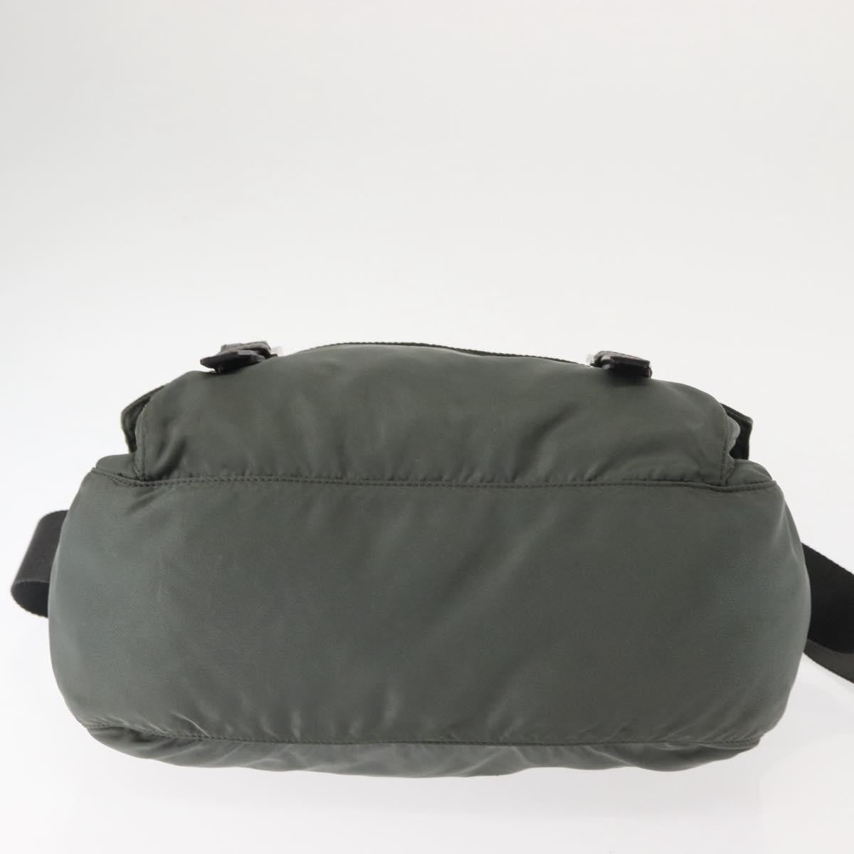 Prada Double Buckle Flap Messenger Bag Tessuto, KHAKI, NYLON, Shoulder bag