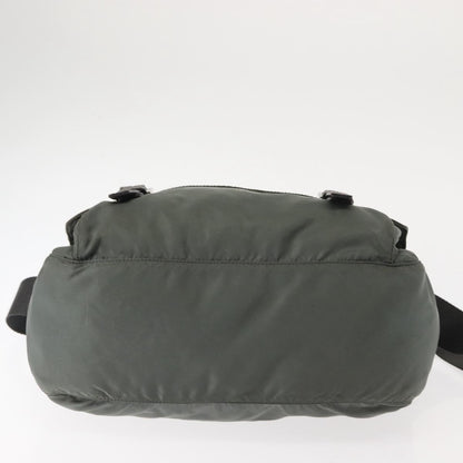 Prada Double Buckle Flap Messenger Bag Tessuto, KHAKI, NYLON, Shoulder bag