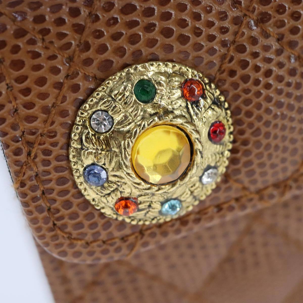 Fendi Vanity Clutch Leather, BROWN, LEATHER, Handbag