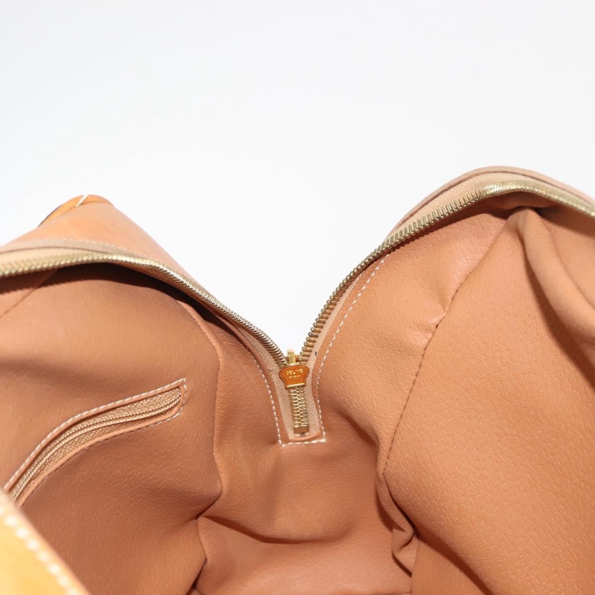 Celine Vintage Macadam Handbag Canvas and Leather, BROWN, CANVAS, Handbag