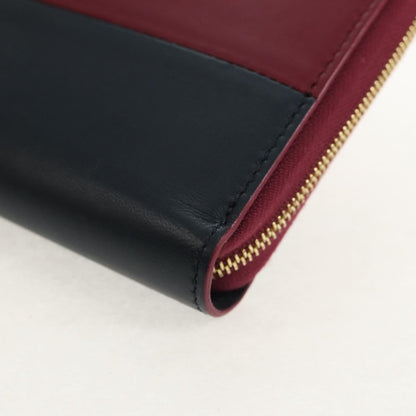 Celine Multifunction Flap Wallet Leather, BURGUNDY, LEATHER, Wallets