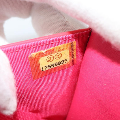 Chanel CC Logo Wallet on Chain Patent, PINK, PATENT_LEATHER, Shoulder bag