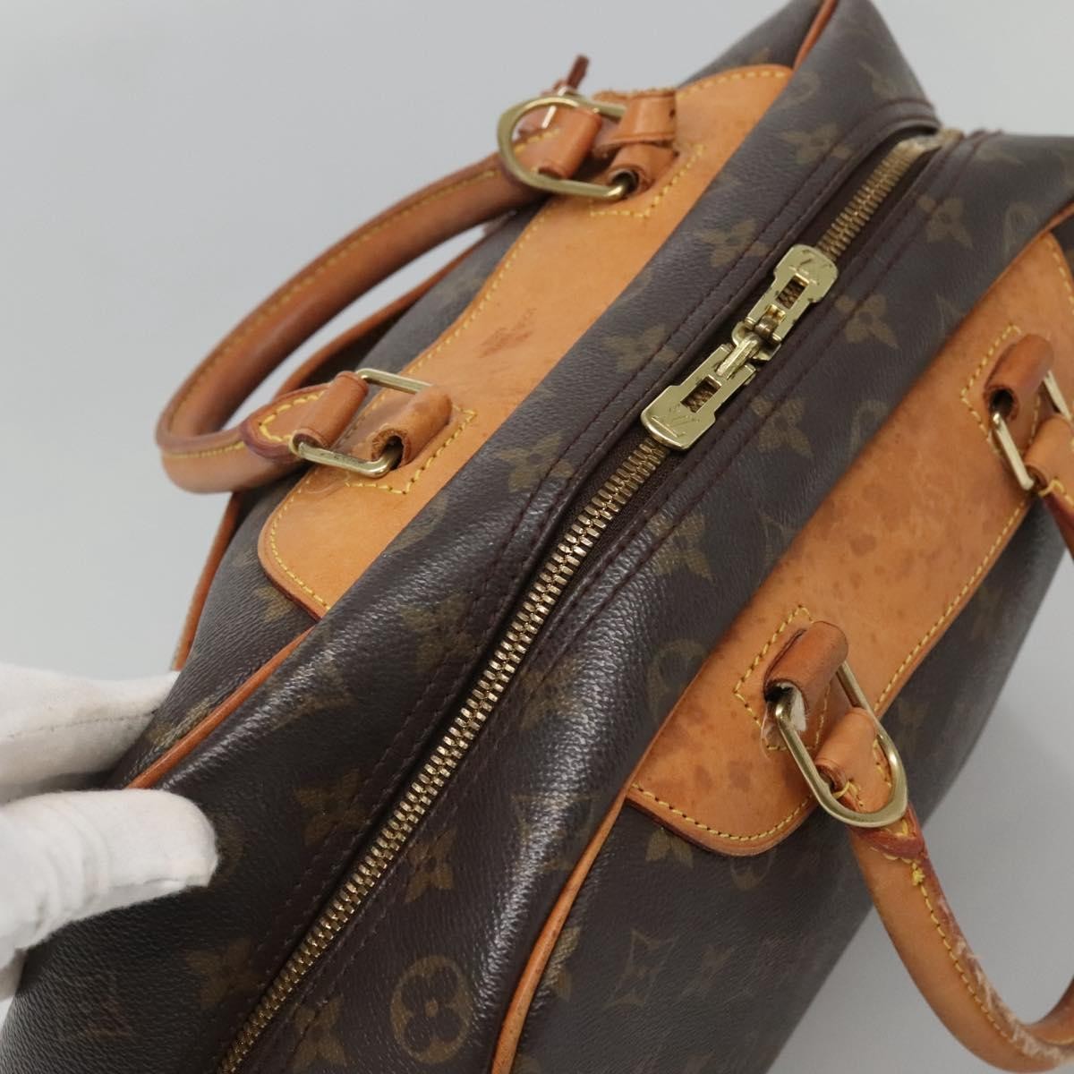 Louis Vuitton Deauville Handbag Monogram Canvas, BROWN, CANVAS, Handbag