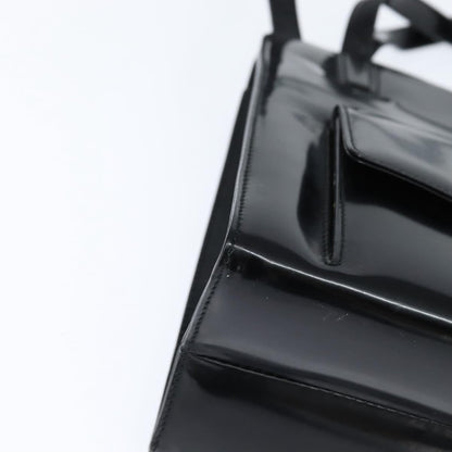 Salvatore Ferragamo Gancini handbag Patent leather, BLACK, PATENT_LEATHER, Handbag