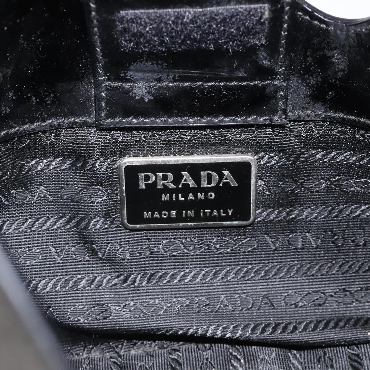 Prada Vintage Shoulder Bag Leather, BLACK, PATENT_LEATHER, Shoulder bag