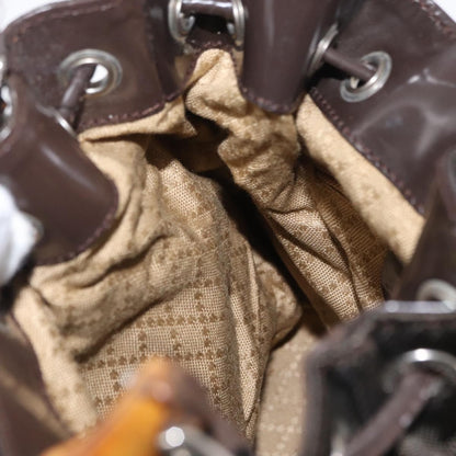 Gucci Vintage Bamboo Sling Backpack Nylon, KHAKI, NYLON, Backpack