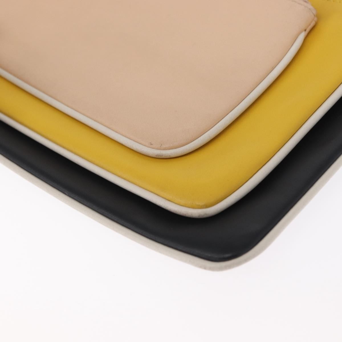 Fendi Triplette Pouch Set Calfskin, MULTICOLOUR, LEATHER, Clutche & pouche