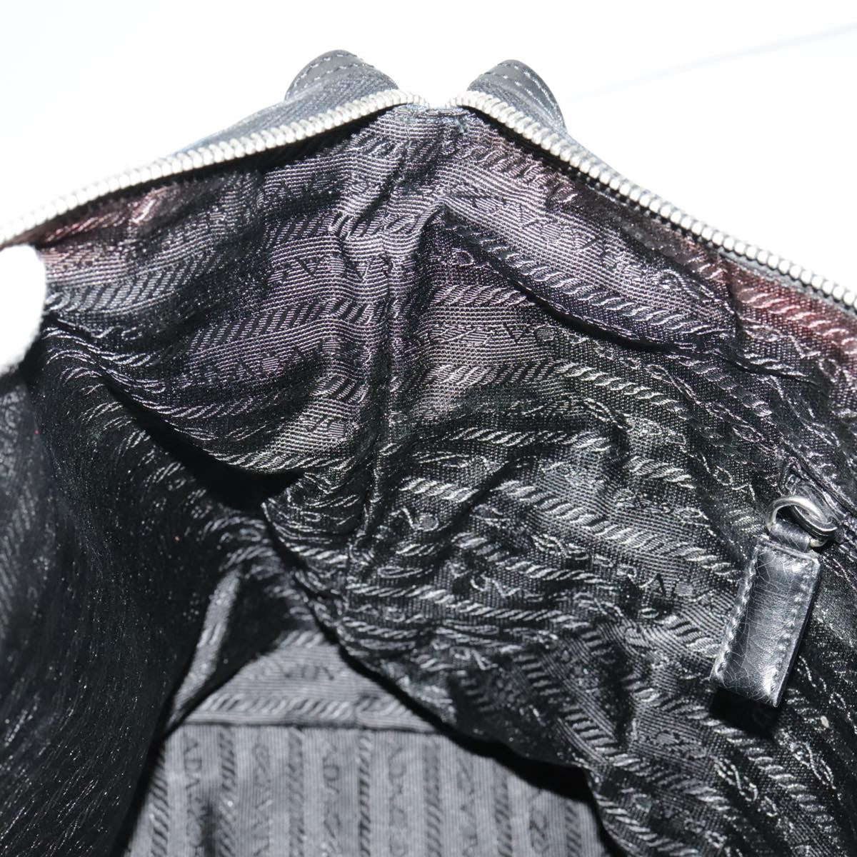 Prada Chain Shoulder Bag Quilted Tessuto, NAVY, NYLON, Shoulder bag