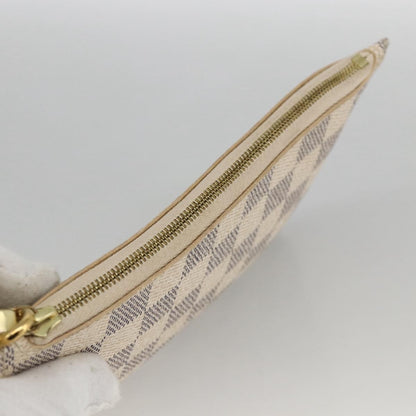 Louis Vuitton Neverfull Pochette Damier, WHITE, CANVAS, Clutche & pouche