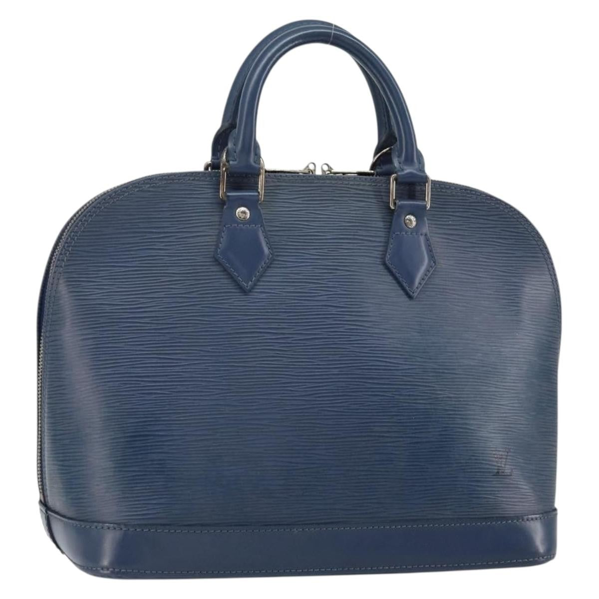 Louis Vuitton Alma Handbag Epi Leather, NAVY, LEATHER, Handbag