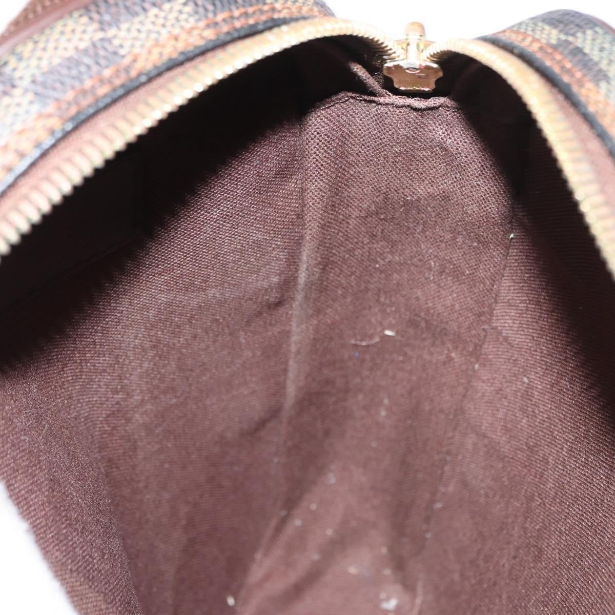 Louis Vuitton Pochette Gange Damier, BROWN, CANVAS, Clutche & pouche