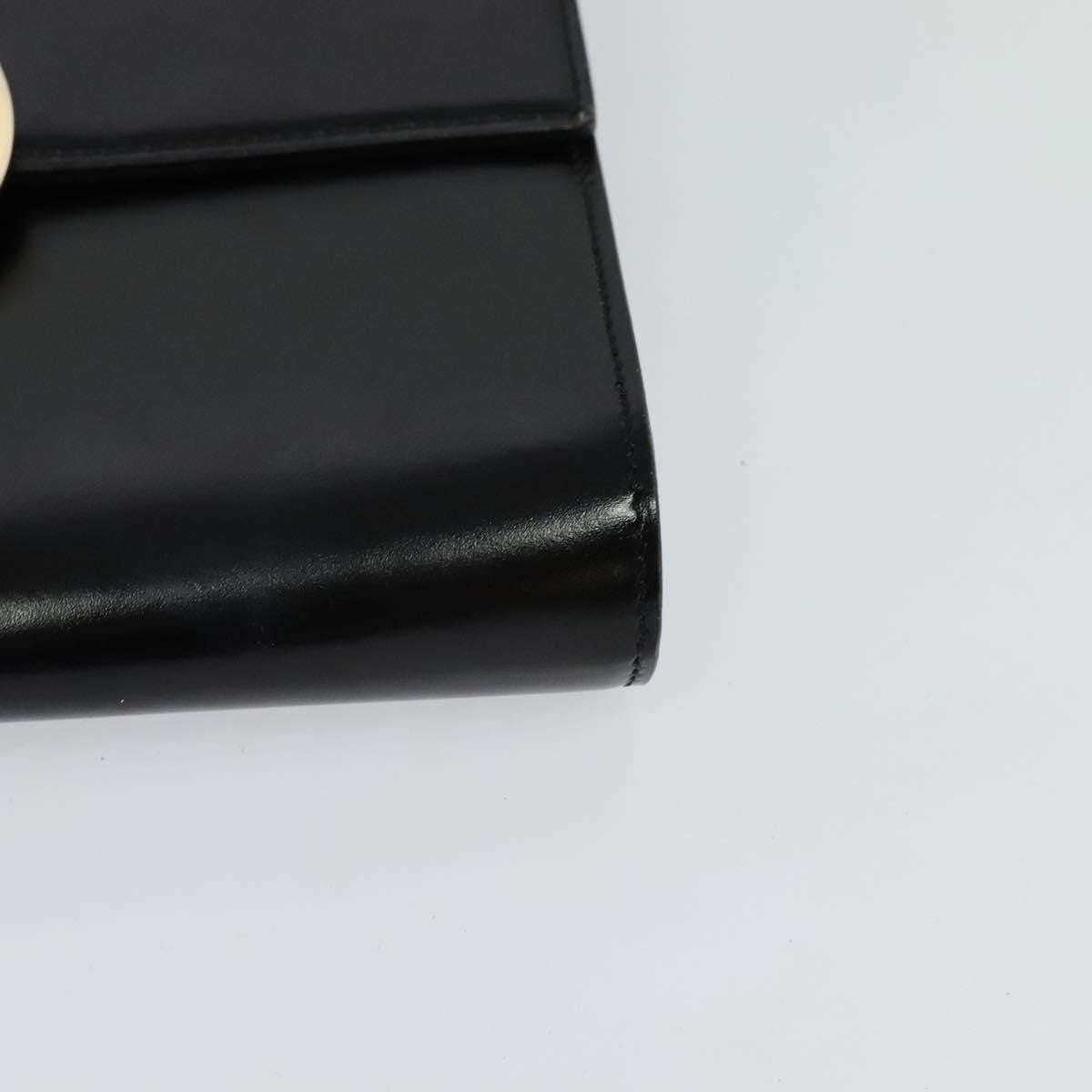 Celine Vintage Circle Logo Crossbody Bag Leather, BLACK, LEATHER, Crossbody bag