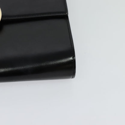 Celine Vintage Circle Logo Crossbody Bag Leather, BLACK, LEATHER, Crossbody bag