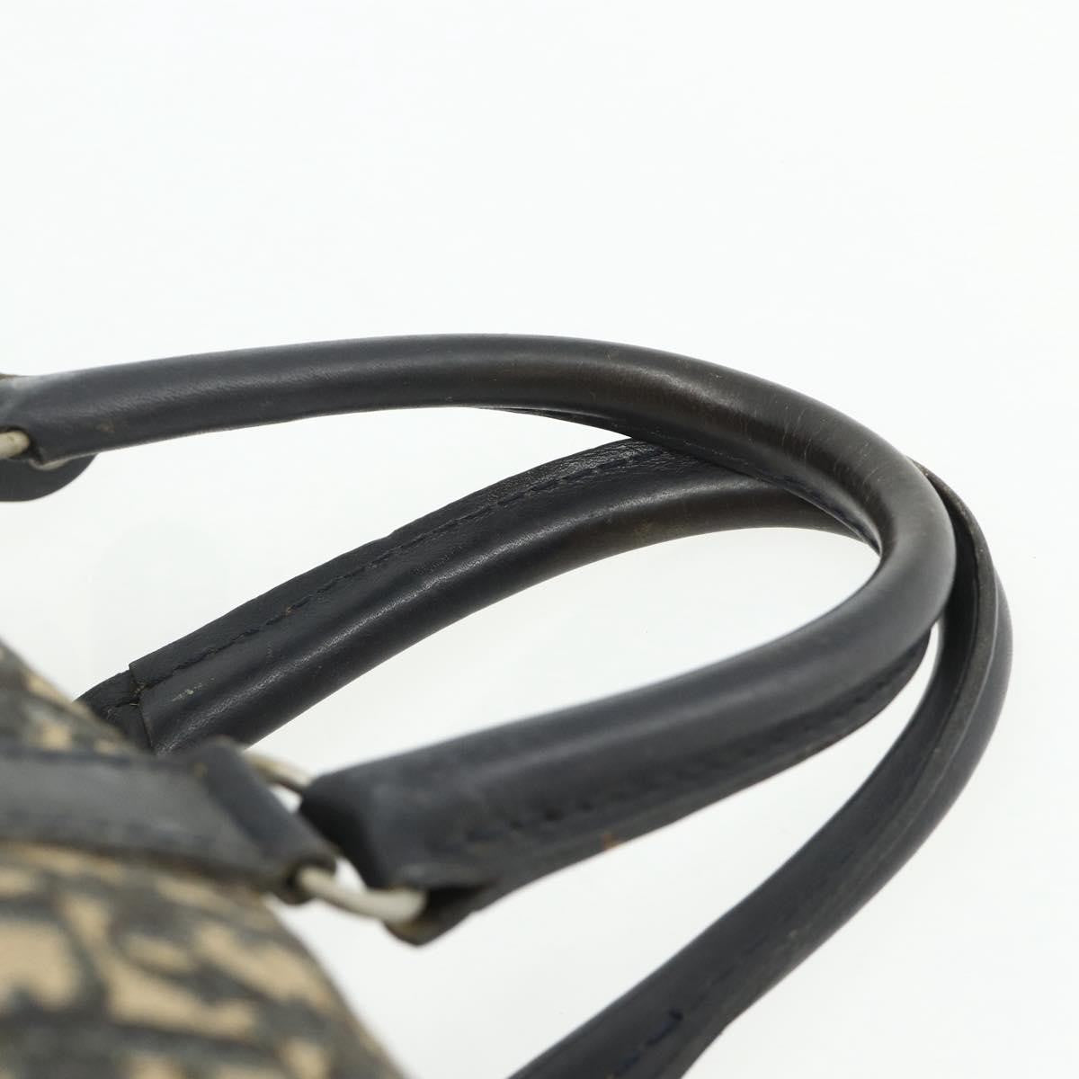 Christian Dior Vintage Trotter Boston Bag Diorissimo Canvas, Navy, Canvas, Handbag