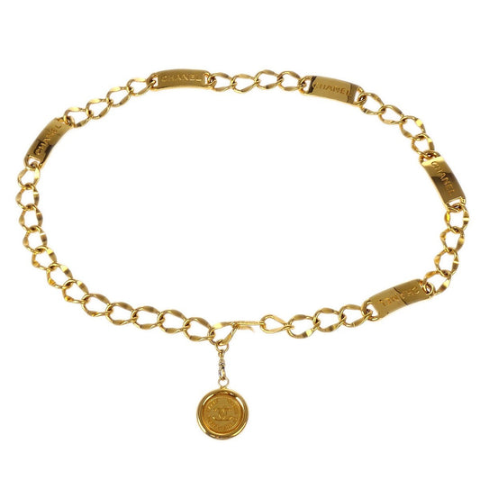 Chanel Medallion Chain Link Belt Metal, GOLD, GOLD_PLATED, Belts