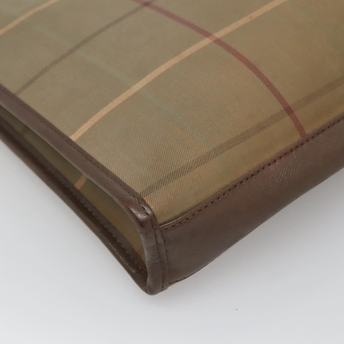 Burberry Nova check Pochette Canvas, BEIGE, CANVAS, Clutche & pouche