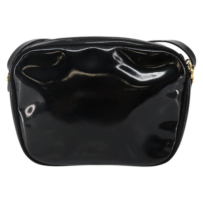 Salvatore Ferragamo Vala Shoulder Bag Patent Leather, BLACK, PATENT_LEATHER, Shoulder bag