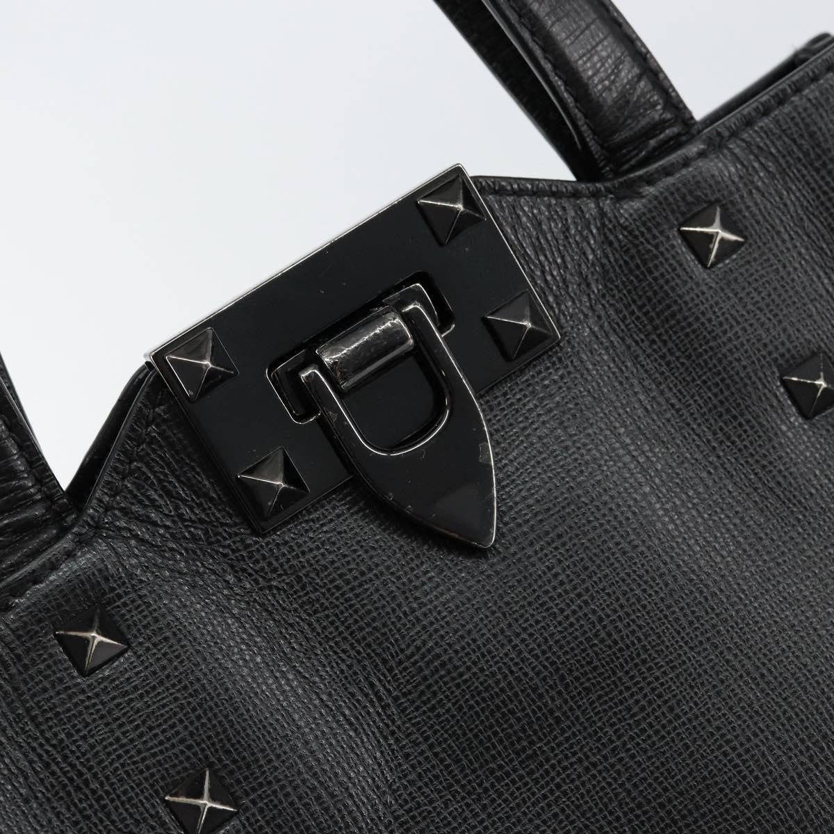 Valentino Garavani Rockstud Tote Rigid Leather, BLACK, LEATHER, Handbag
