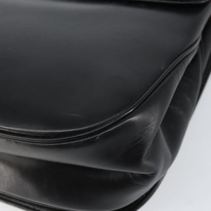 Christian Dior Vintage Chain Flap Shoulder Bag Leather, BLACK, LEATHER, Shoulder bag