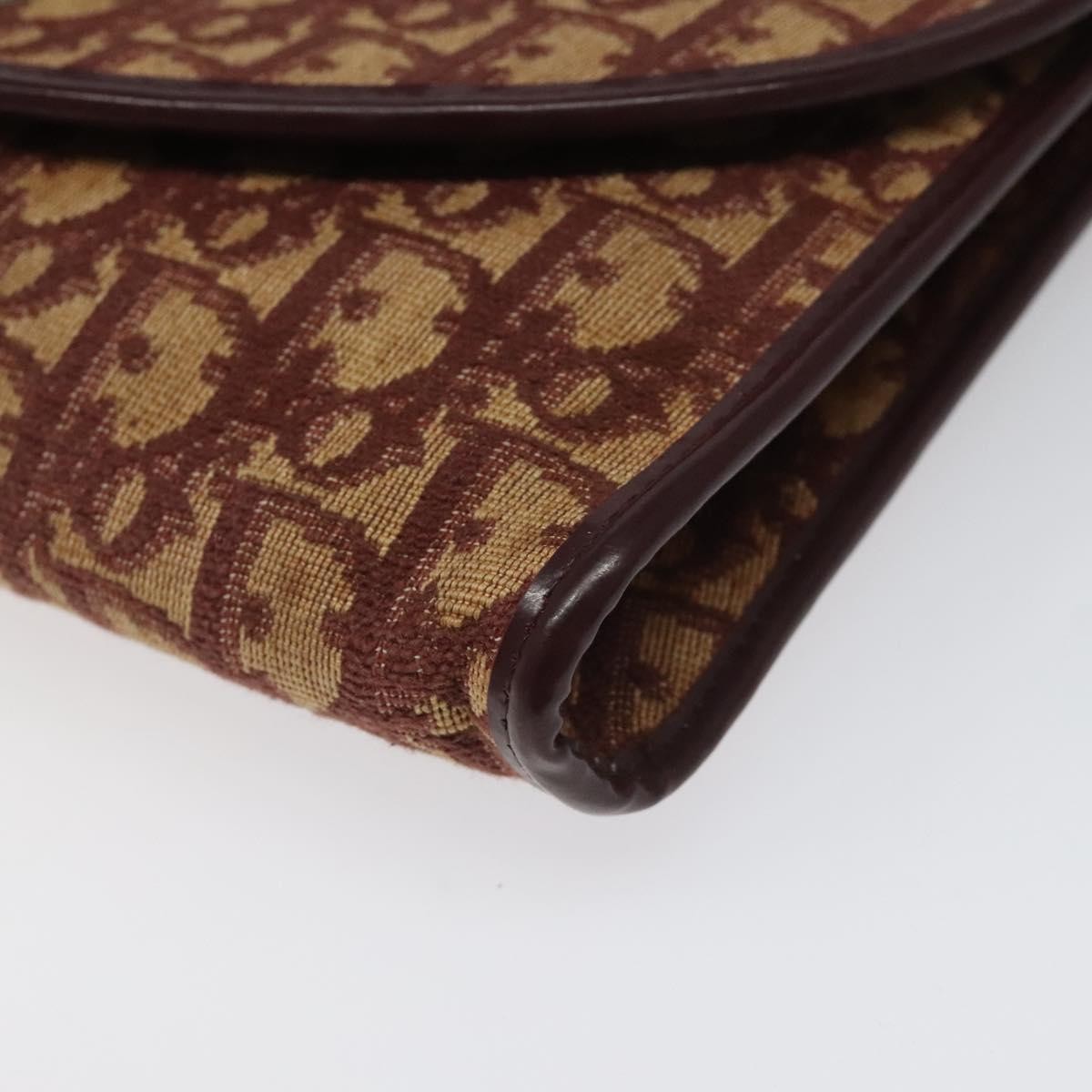 Christian Dior Vintage Trotter Flap Shoulder Bag Canvas, RED, CANVAS, Shoulder bag