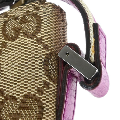 Gucci Vintage Boat Pochette GG Canvas, BROWN, CANVAS, Clutche & pouche